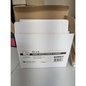 Quality Park QUA62903 CD DVD Sleeves 5"x4.87" White 100/box